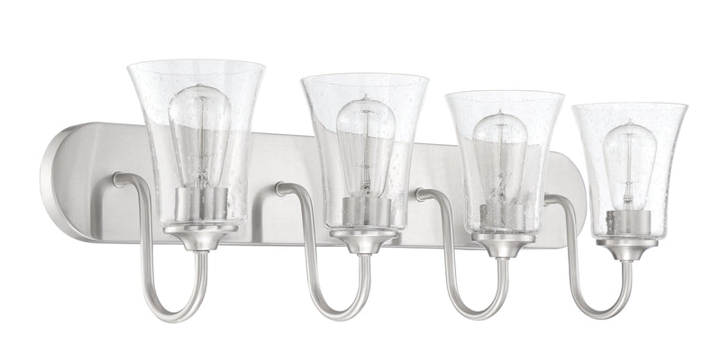 Craftmade 50404-BNK Gwyneth 4 Light Vanity -Brushed Polished Nickel - ALCOVE LIGHTING