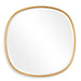 Auriel Gold Leaf Mirror | Modern Round Iron Frame Bathroom Vanity Mirror (30 in. W x 30 in. H x 2 in. D)