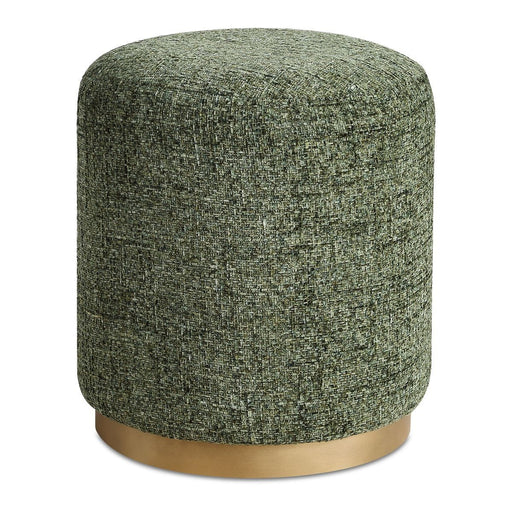 Fenori Forest Green Ottoman | Modern Textured Chenille Frame with Jewel-Toned Forest Green Cushion (17 in. W x 18 in. H x 17 in. D)