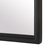 Arvisa Matte Black Mirror | Modern Arch Iron Frame Bathroom Vanity Mirror (24 in. W x 39 in. H x 1 in. D)