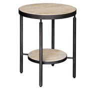 Uttermost Dauntless Travertine Side Table - ALCOVE LIGHTING