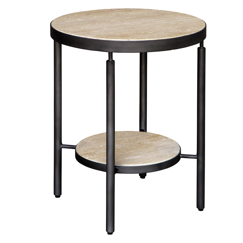 Uttermost Dauntless Travertine Side Table - ALCOVE LIGHTING
