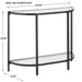 Orluna Console Table | Satin Black with Tempered Glass Shelves (36 in. W x 30 in. H x 12 in. D)