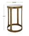 Bosler Accent Table | Metal Frame and Antique Brushed Gold (15 in. W x 25 in. H)