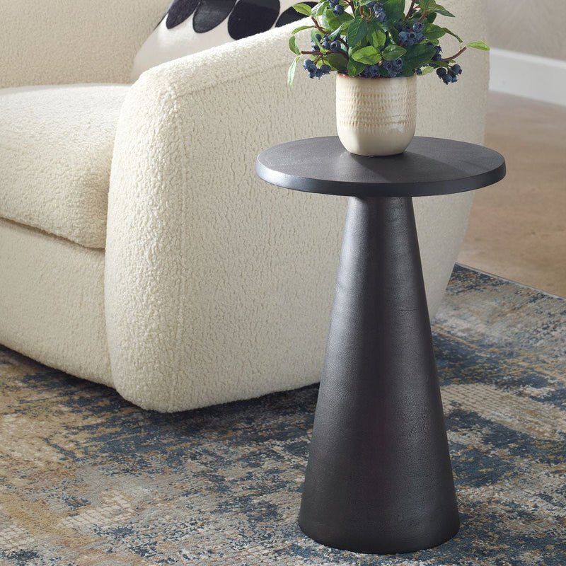 Anvik Dark Bronze Accent Table (13 in. W x 20 in. H)