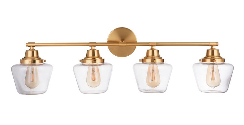 Craftmade 19538SB4 Essex 4 Light Bathroom Vanity Light -Satin Brass