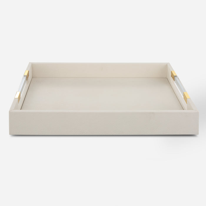 Uttermost Wessex White Shagreen Tray