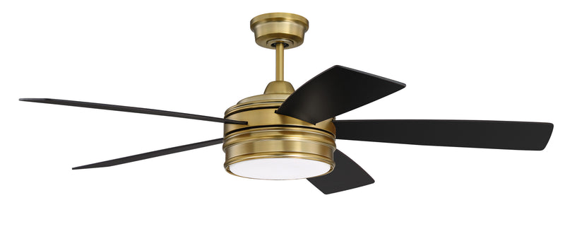 Craftmade BRX52SB5 Braxton LED Ceiling Fan -Satin Brass - ALCOVE LIGHTING
