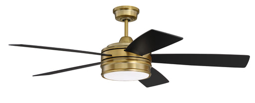 Craftmade BRX52SB5 Braxton LED Ceiling Fan -Satin Brass - ALCOVE LIGHTING