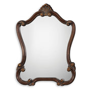 Avenel Distressed Bronze Mirror | Classic Ornate Engineered Polymer Frame Bathroom Vanity Mirror (26 in. W x 35 in. H x 2 in. D)