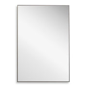 Moden Silver Mirror | Modern Rectangle Frame Bathroom Vanity Mirror Mounted Vertical or Horizontal (21 in. W x 31 in. H x 1 in. D)