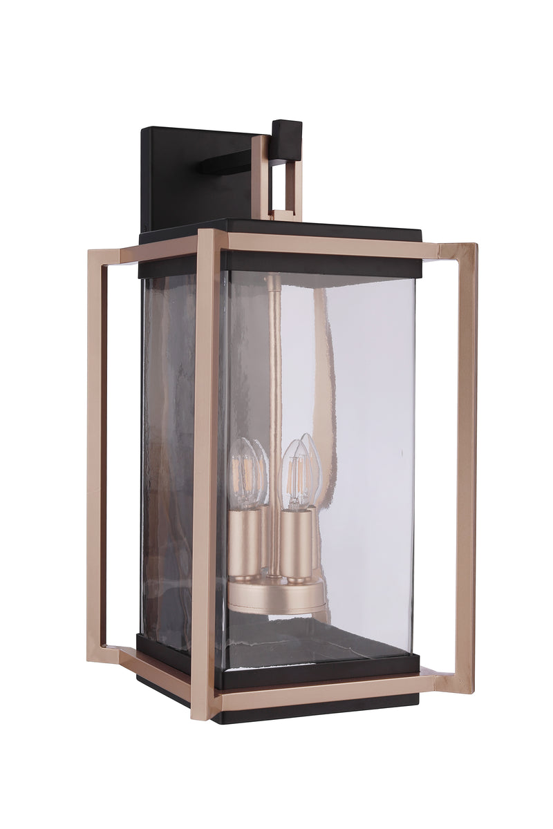 Craftmade ZA6524-MNSB Metalwork 4 Light Large Outdoor Wall Lantern -Midnight/Satin Brass