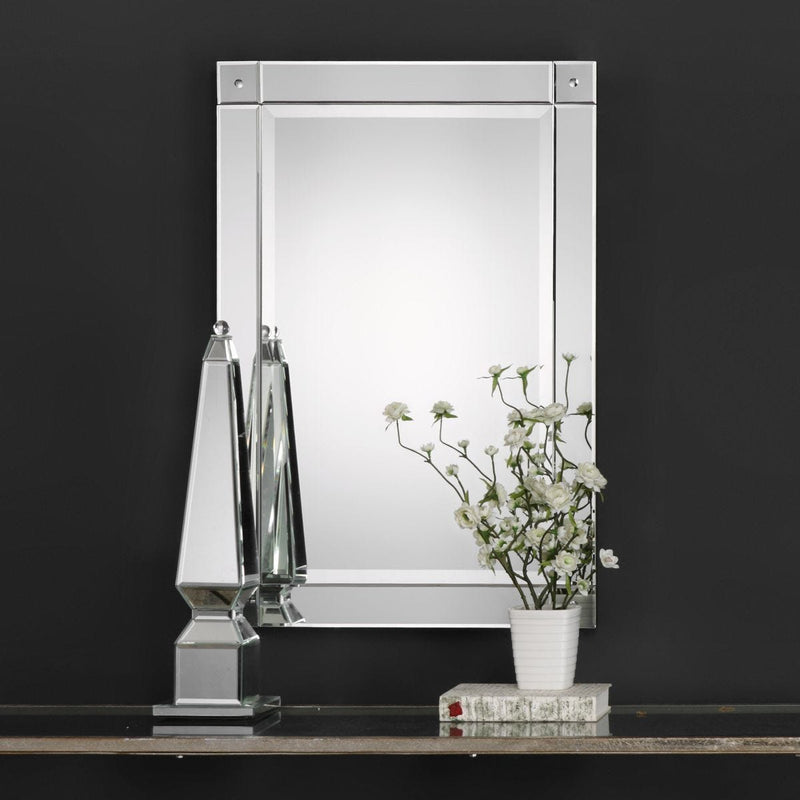 Miralo Mirror | Modern Rectangle Frameless Bathroom Vanity Mirror Mounted Vertical or Horizontal (24 in. W x 36 in. H x 1 in. D)