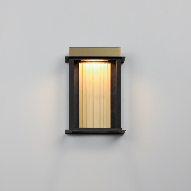 Maxim 50752BKGLD Rincon Small LED Outdoor Sconce | Black / Gold