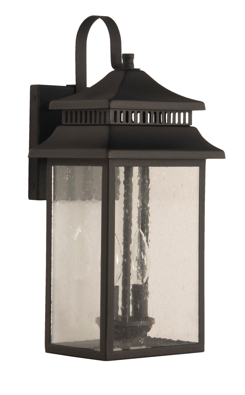 Craftmade ZA3114-TB Crossbend 2 Light Medium Outdoor Wall Lantern -Textured Black