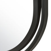 Solix Matte Black Mirror | Modern Rectangle Iron Frame Bathroom Vanity Mirror Mounted Vertical or Horizontal (22 in. W x 40 in. H x 1 in. D)