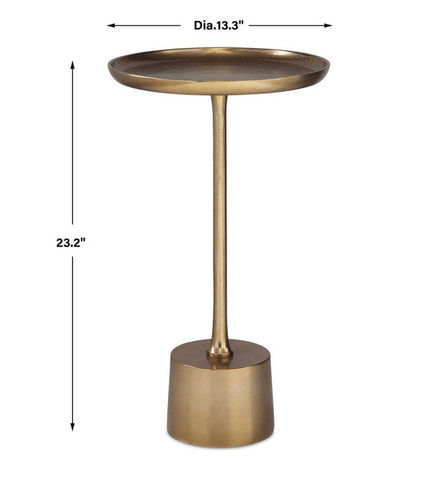 Orsten Antique Brass Accent Table (13 in. W x 23 in. H)
