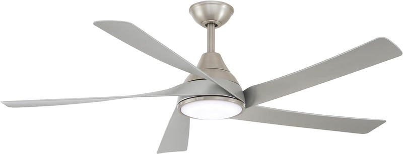 Minka Aire F765L-BN/SL Transonic 56" Brushed Nickel LED Ceiling Fan