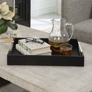 Uttermost Wessex Black Shagreen Tray - ALCOVE LIGHTING