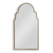Montessa Warm Silver Mirror | Modern Arch Frame Bathroom Vanity Mirror (24 in. W x 41 in. H x 1 in. D)