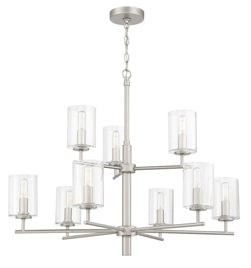 Craftmade 55629-SN Hailie 9 Light Chandelier -Satin Nickel