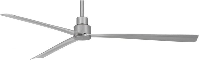 Minka Aire Simple 65" Outdoor Silver Ceiling Fan with Remote Control