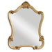 Avenel Distressed Gold Mirror | Classic Ornate Engineered Polymer Frame Bathroom Vanity Mirror (26 in. W x 35 in. H x 2 in. D)