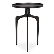 Century Accent Table | Textured Espresso and Solid Round Top (15 in. W x 22 in. H)