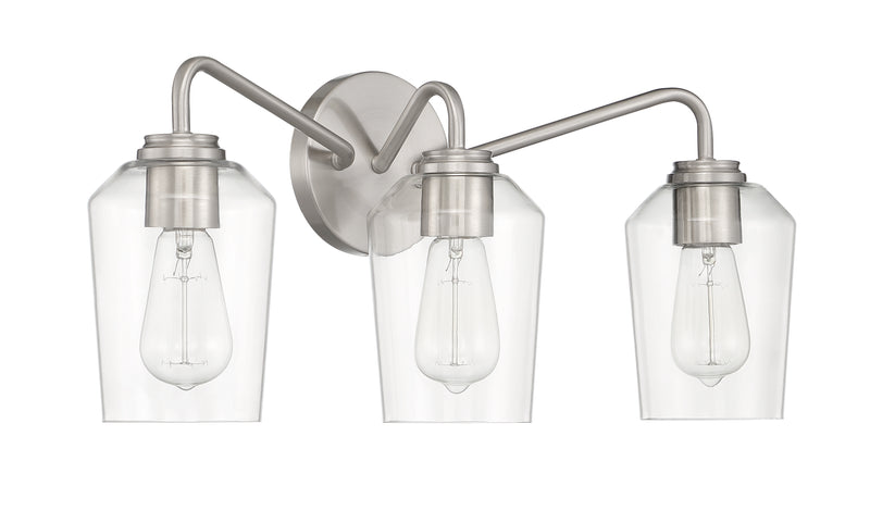 Craftmade 56103-BNK Shayna 3 Light Bathroom Vanity Light -Brushed Polished Nickel