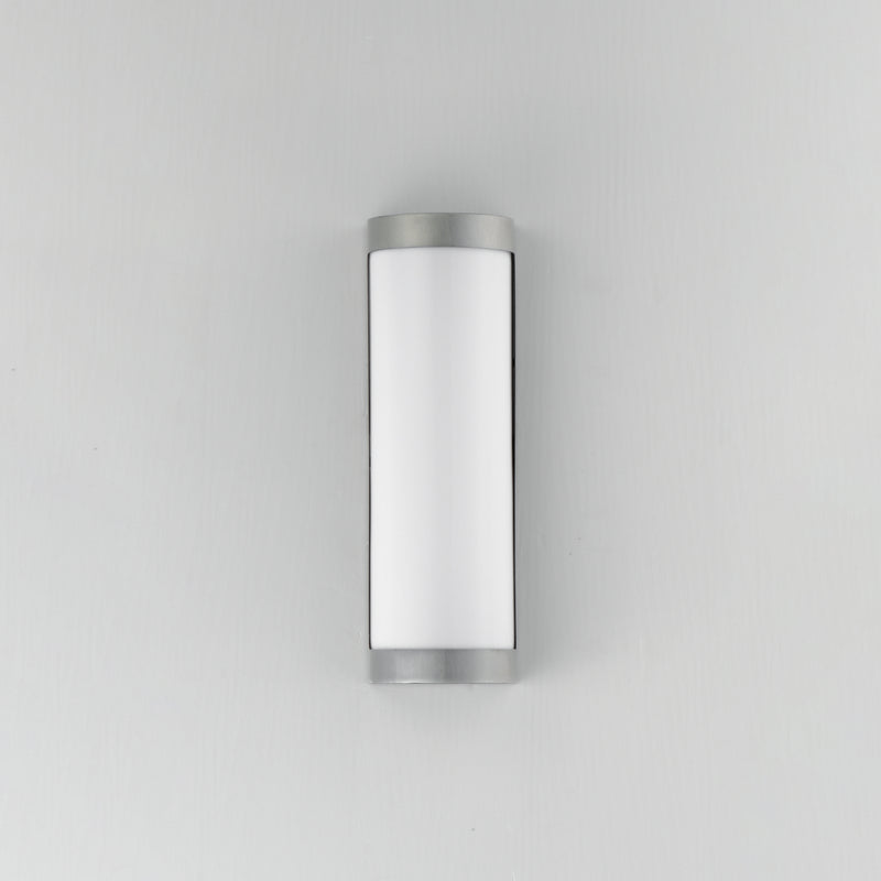 Maxim 55512WTAL Halfpipe 15" LED Outdoor Sconce 5CCT | Brushed Aluminum