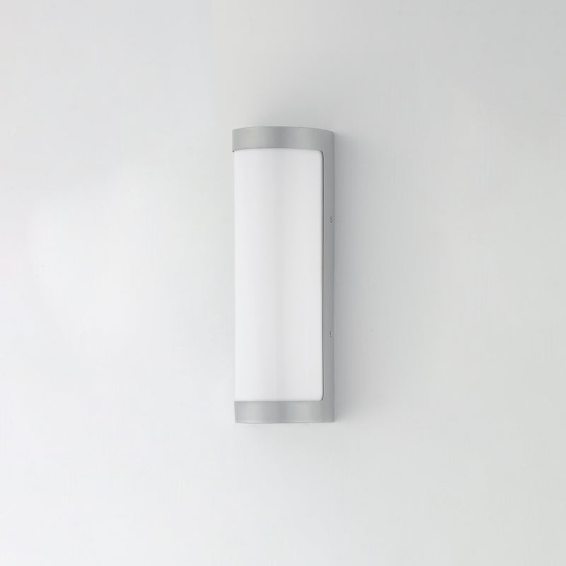 Maxim 55512WTAL Halfpipe 15" LED Outdoor Sconce 5CCT | Brushed Aluminum