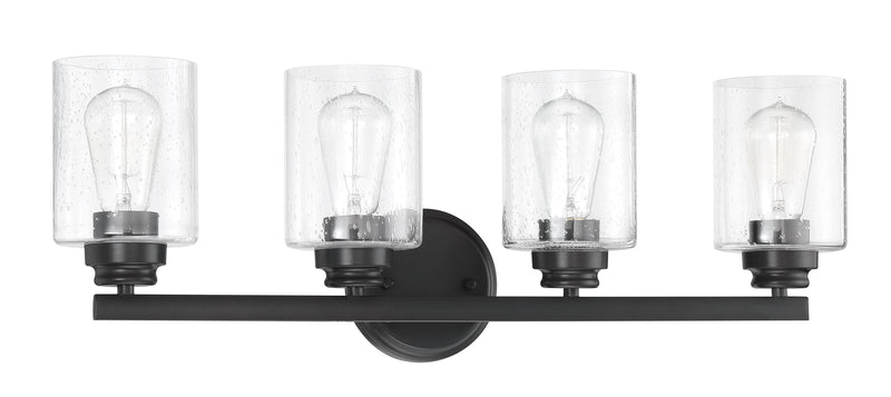 Craftmade 50504-FB Bolden 4 Light Bathroom Vanity Light -Flat Black