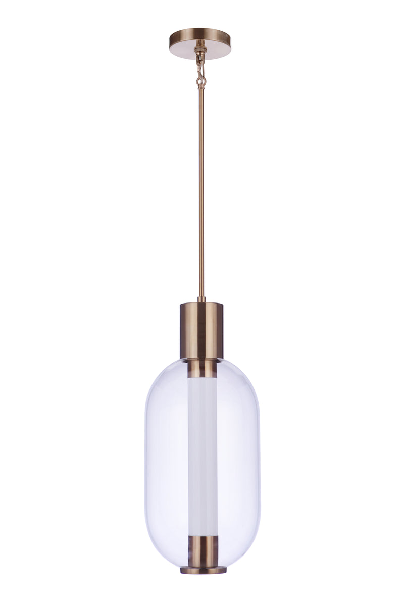 Craftmade P996SB-LED Holmes 1 Light LED Pendant -Satin Brass