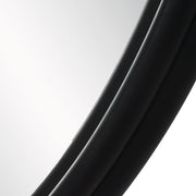 Velra Matte Black Mirror | Modern Round Engineered Polymer Frame Bathroom Vanity Mirror (32 in. W x 32 in. H x 2 in. D)