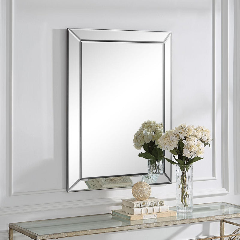 Vistella Mirror | Modern Rectangle Frameless Bathroom Vanity Mirror Mounted Vertical or Horizontal (30 in. W x 40 in. H x 1 in. D)