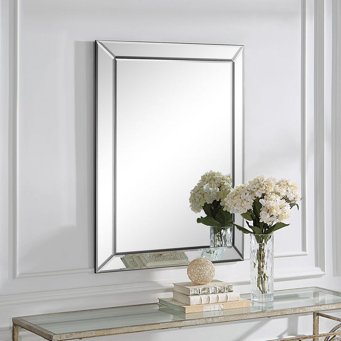 Vistella Mirror | Modern Rectangle Frameless Bathroom Vanity Mirror Mounted Vertical or Horizontal (30 in. W x 40 in. H x 1 in. D)