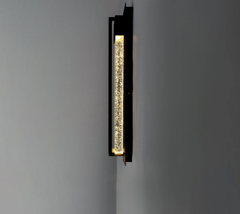 Maxim 56193BGBK Cascade LED Outdoor Wall Sconce | Black