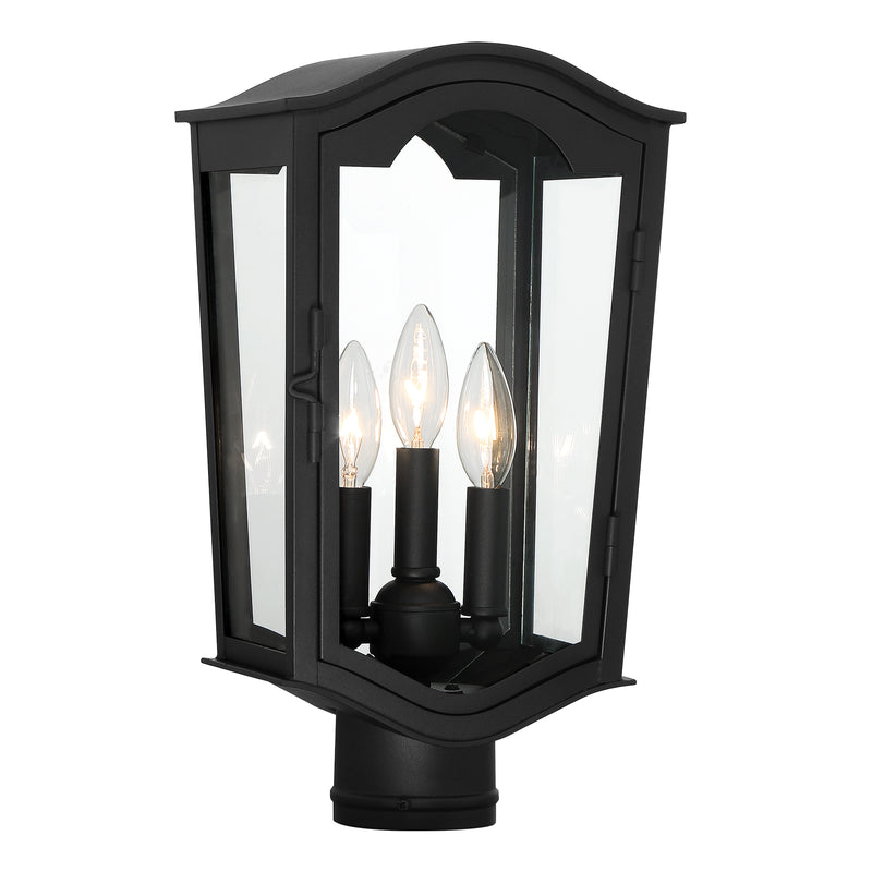 Minka Lavery Great Outdoors Houghton Hall 3 Light Outdoor Post-Sand Coal