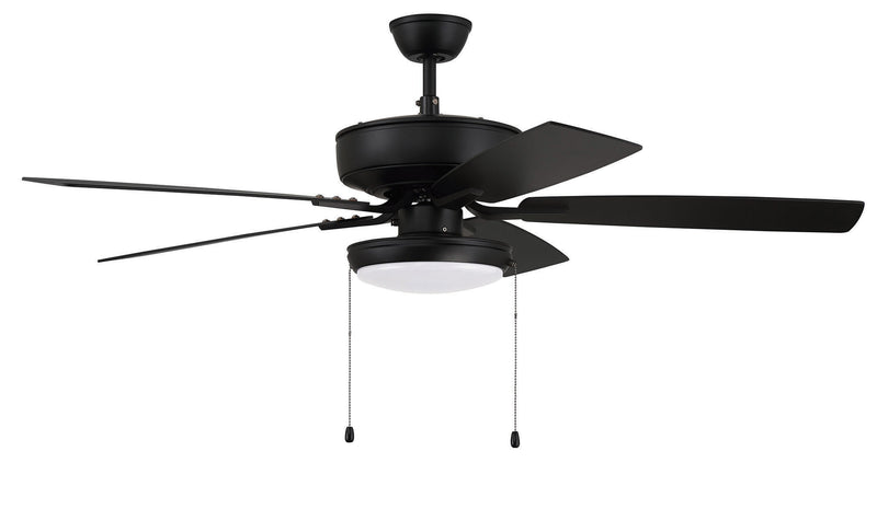 Craftmade P119FB5-52FBGW Pro Plus 119 LED Ceiling Fan -Flat Black
