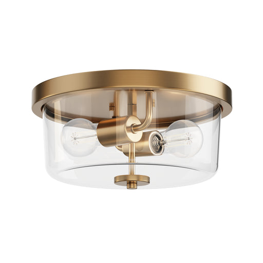 Maxim 5691CLNAB Fuller 2 Light Flush Mount | Natural Aged Brass
