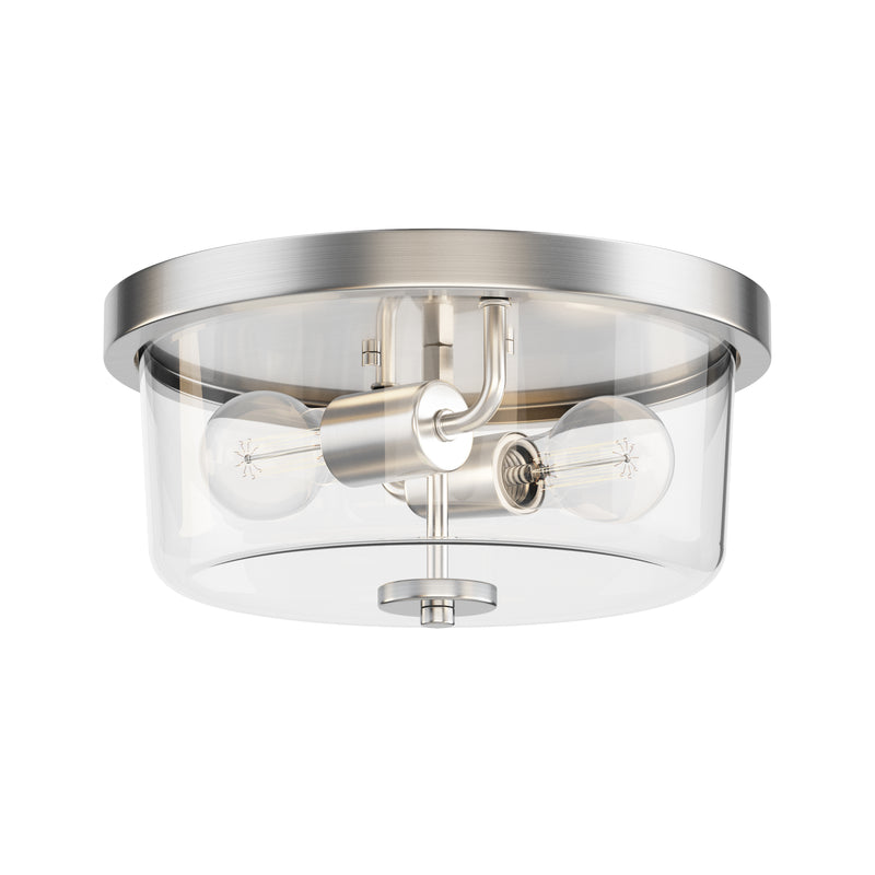 Maxim 5691CLSN Fuller 2 Light Flush Mount | Satin Nickel