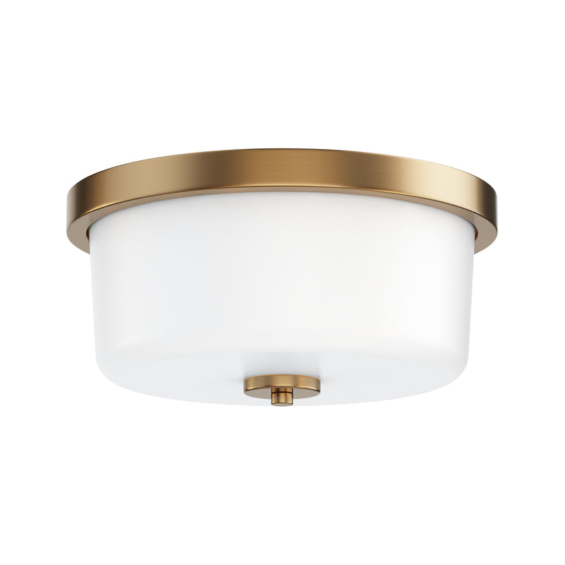 Maxim 5691WTNAB Fuller 2 Light Flush Mount | Natural Aged Brass