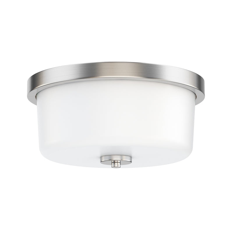 Maxim 5691WTSN Fuller 2 Light Flush Mount | Satin Nickel