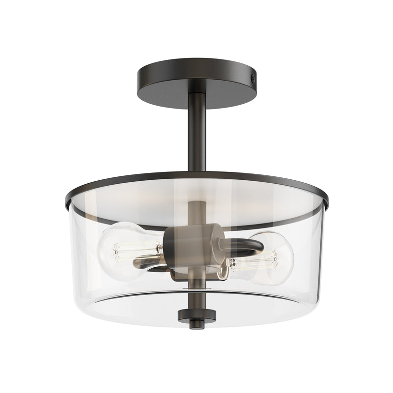 Maxim 5692CLBK Fuller 2 Light Semi Flush/Pendant Convertible | Black