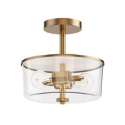 Maxim 5692CLNAB Fuller 2 Light Semi Flush/Pendant Convertible | Natural Aged Brass