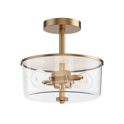 Maxim 5692CLNAB Fuller 2 Light Semi Flush/Pendant Convertible | Natural Aged Brass