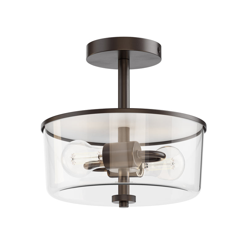 Maxim 5692CLOI Fuller 2 Light Semi Flush/Pendant Convertible | Oil Rubbed Bronze