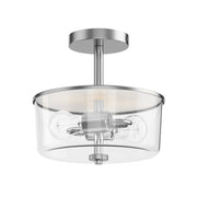 Maxim 5692CLSN Fuller 2 Light Semi Flush/Pendant Convertible | Satin Nickel