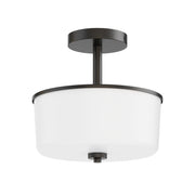 Maxim 5692WTBK Fuller 2 Light Semi Flush/Pendant Convertible | Black