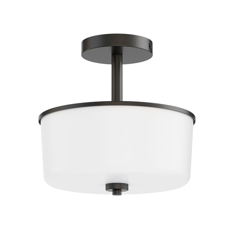 Maxim 5692WTBK Fuller 2 Light Semi Flush/Pendant Convertible | Black